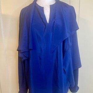 Synonyme de Georges Rech blouse, tee top with attached asymmetric jacket, 80s